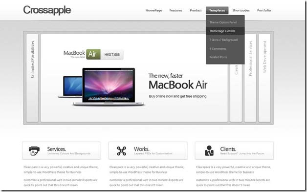 Cross Apple - cross-applev1.0.8完整wordpress主题汉化版下载，cross-applev1.0.8汉化版。