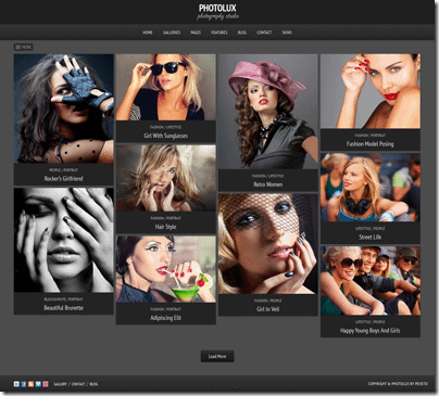 PhotoluxWordPressTheme - Photolux 图片展示wordpress主题汉化版，Photolux瀑布流wordpress中文主题下载。