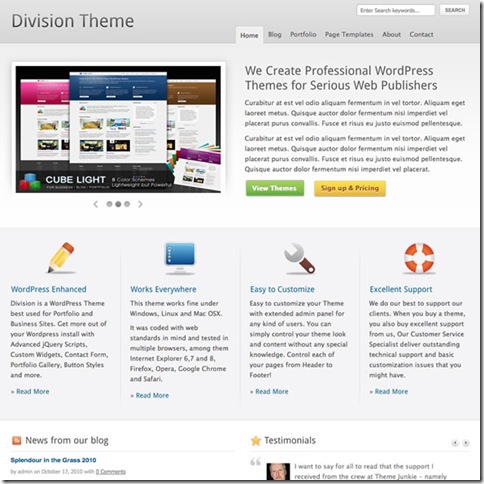 division - WordPress Division官方最新汉化版，Theme Junkie Division wordpress中文主题最新版。