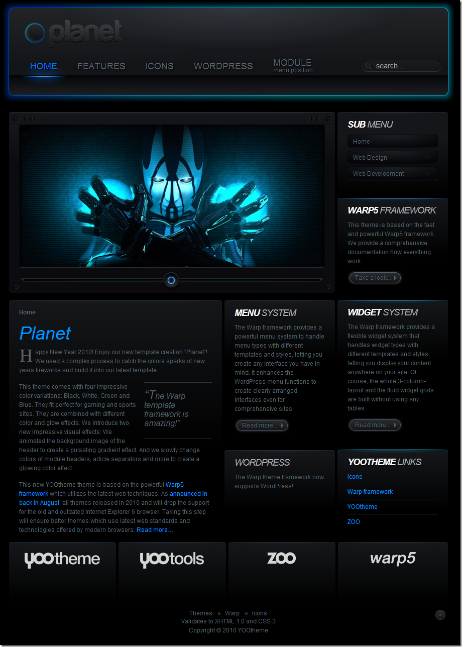planet - yoo_planet_wordpress主题最新版，planet主题最新汉化版，yootheme所有主题汉化版。