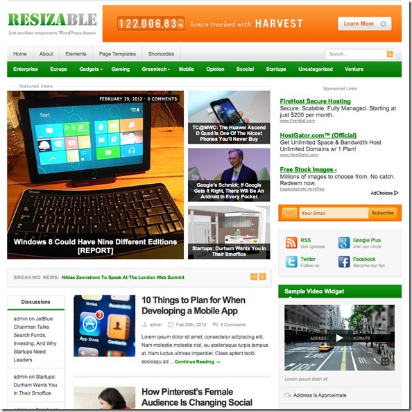 resizable - Resizable wordpress主题官方最新版，Resizable主题最新汉化版。
