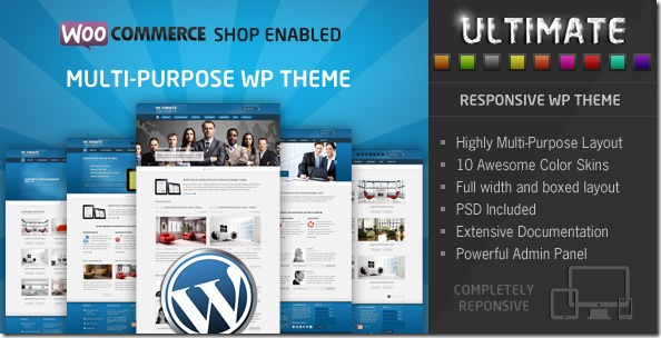 Ultimate - Ultimate多用途响应式wordpress主题，Ultimate wordpress高级主题汉化版。