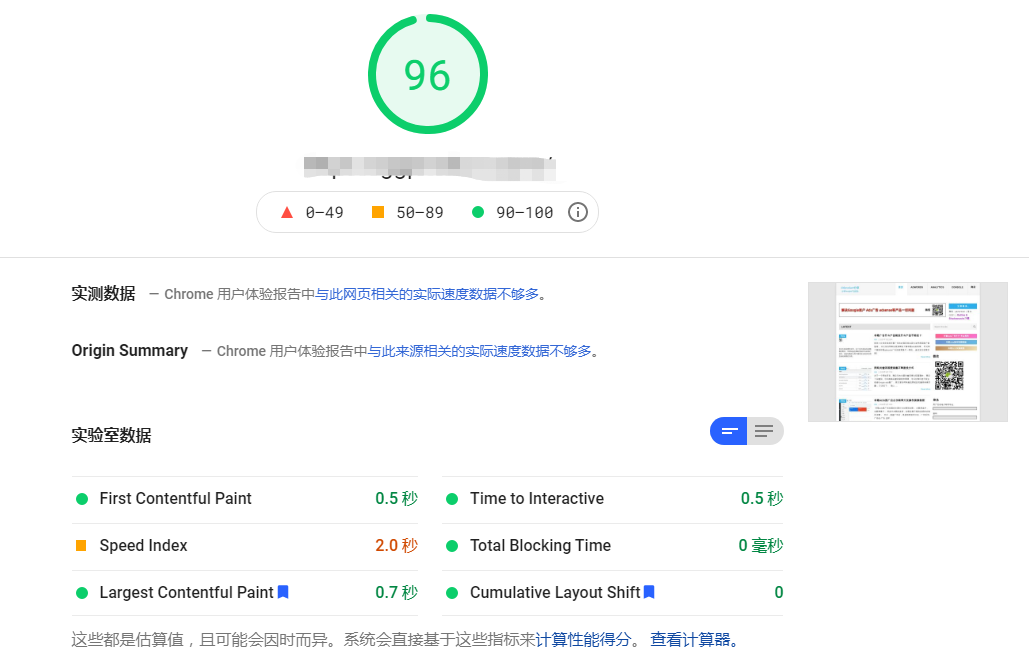 image - 使用谷歌 PageSpeed Insights分析网页核心指标，分析网页速度等。